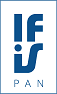 Logo IFIS PAN granatowy napis IFIS PAN z granatowa ramką w kształcie prostokątu